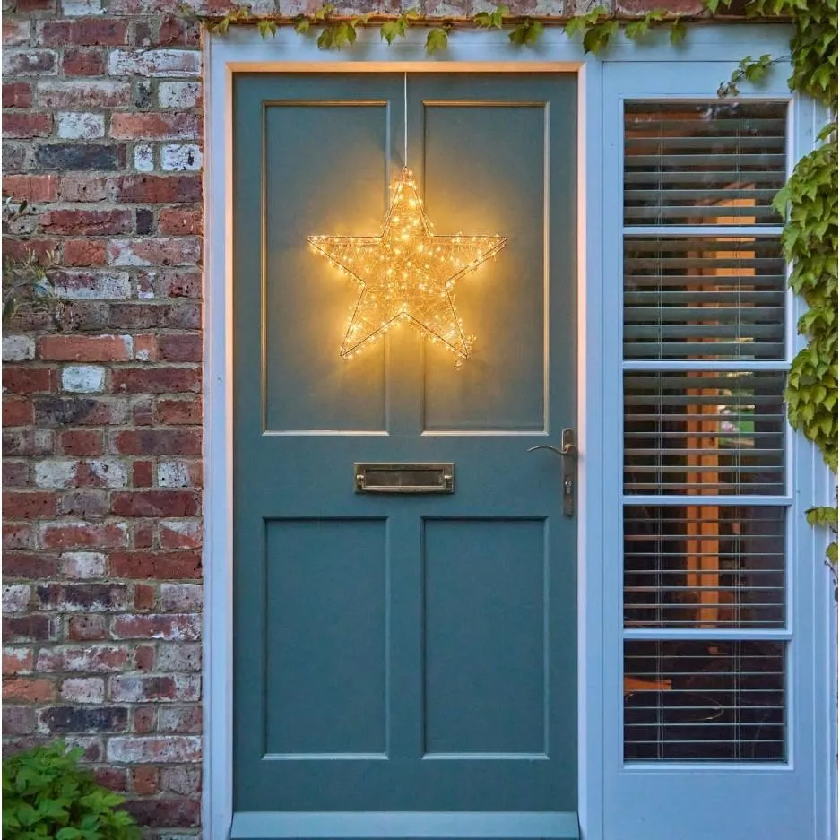 Twinkling Copper Star LED Light Decoration - Large