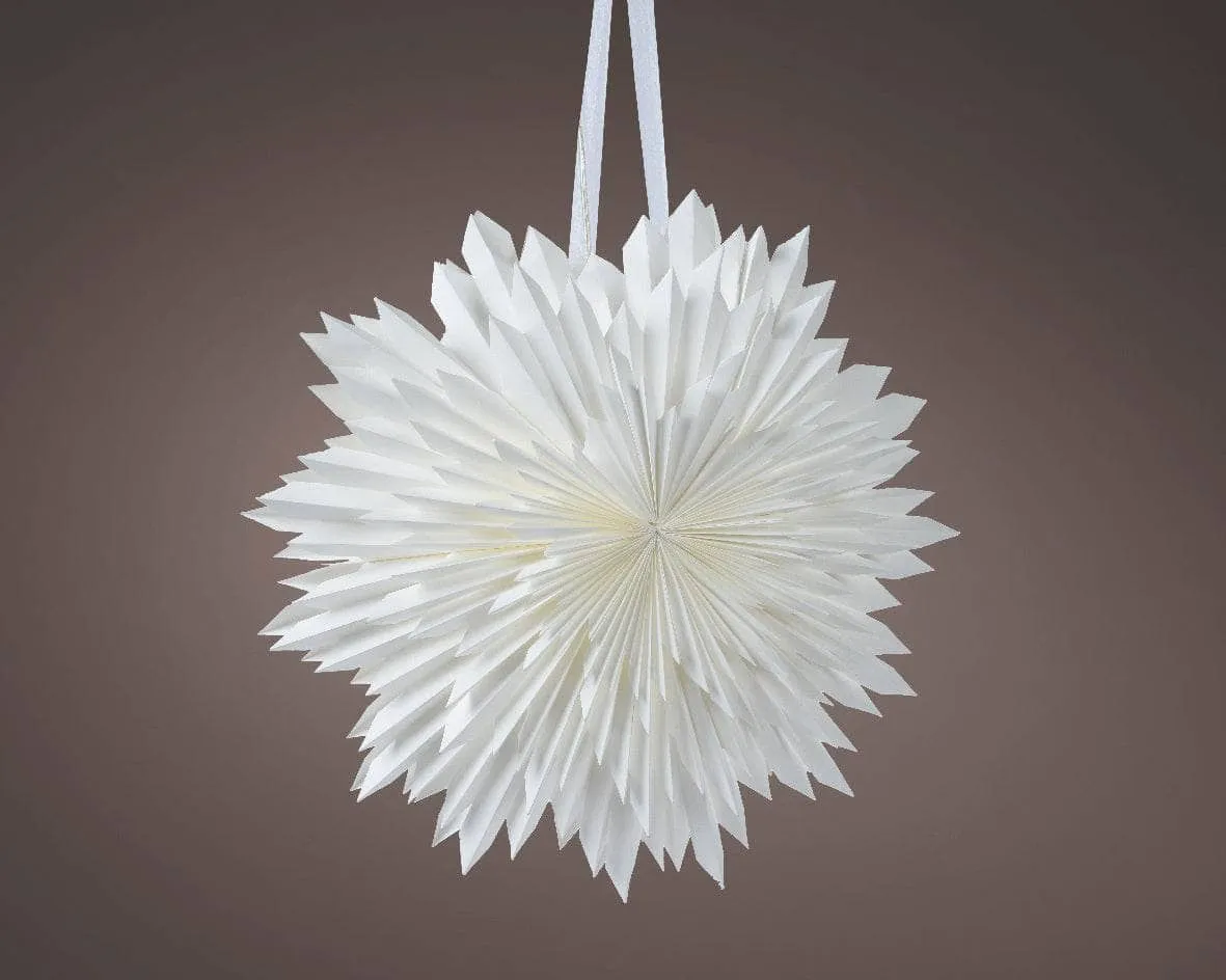 White Hanging LED Snowflake - 60cm
