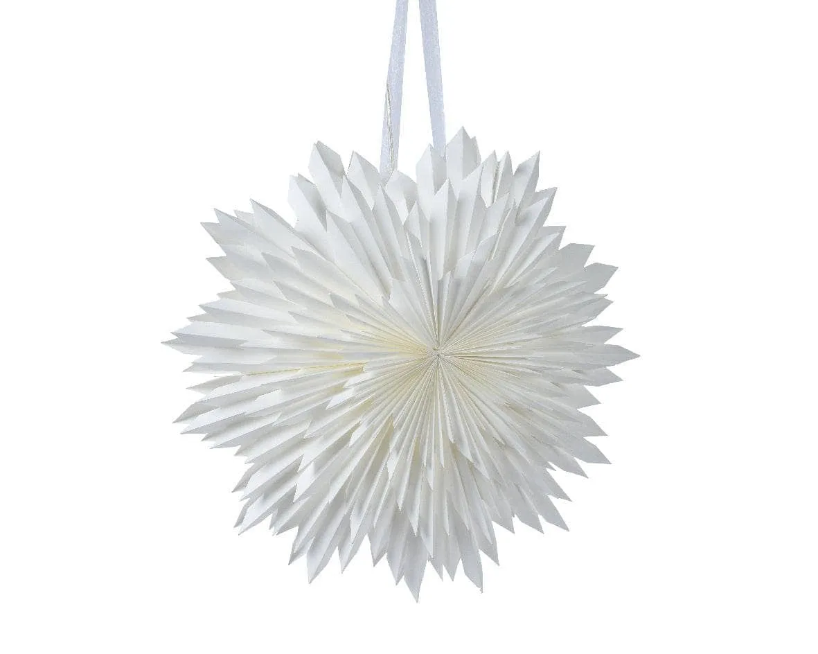 White Hanging LED Snowflake - 60cm