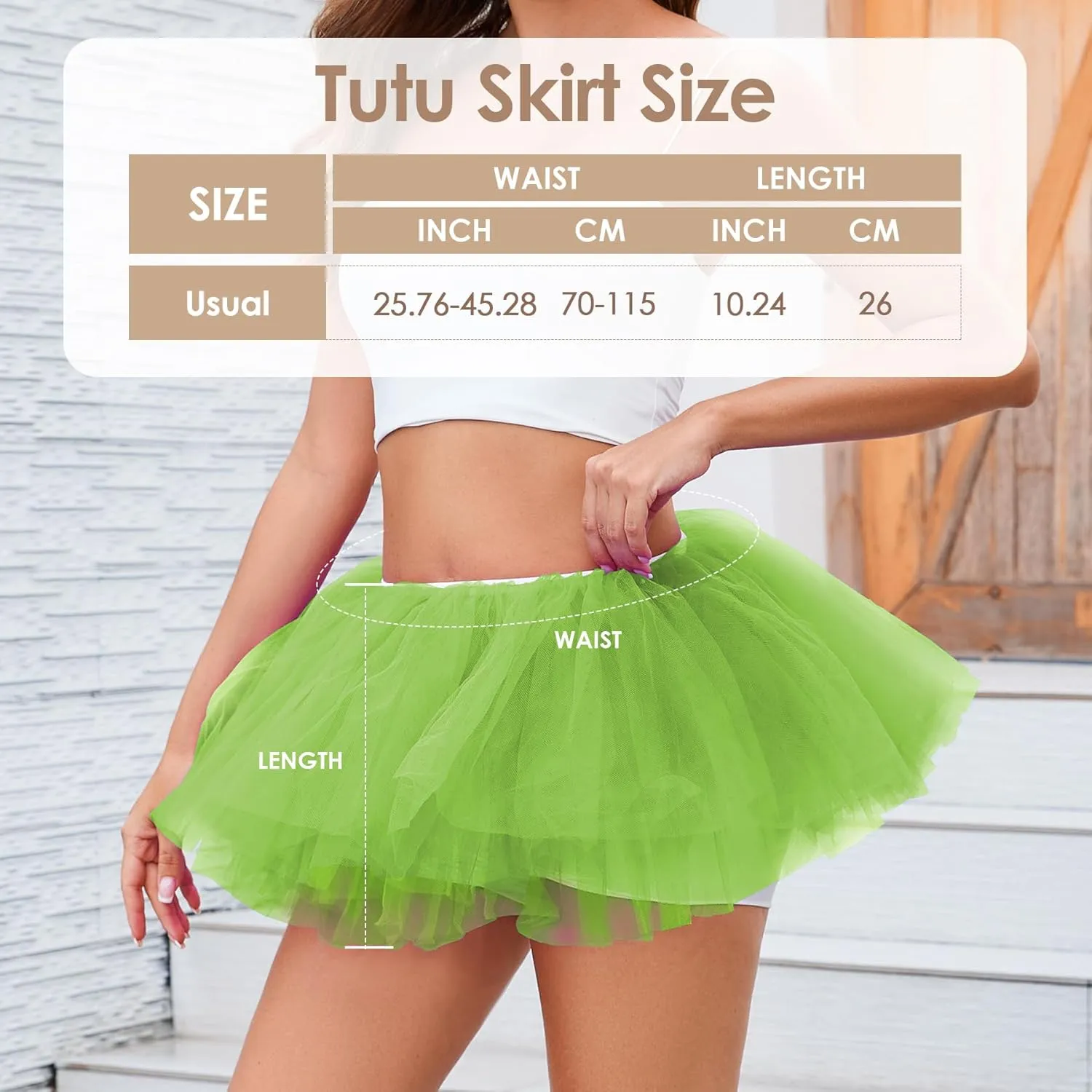 Women 5 Layers Tutu Fluffy Dance Ballet Bubble Skirt Puffy Elastic Tulle Short Skirts Halloween Christmas Costume