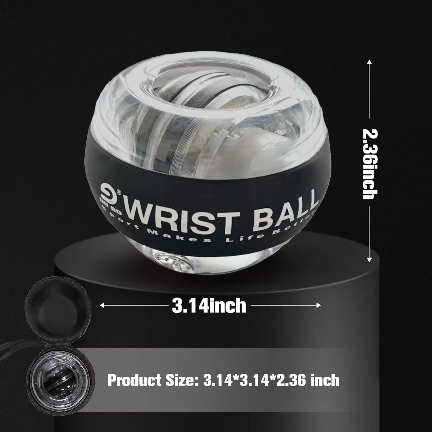 Wrist Trainer Ball Auto-Start Gyroscopic Forearm Exerciser Gyro Ball for Strengthen Arms, Fingers, Bones and Muscles